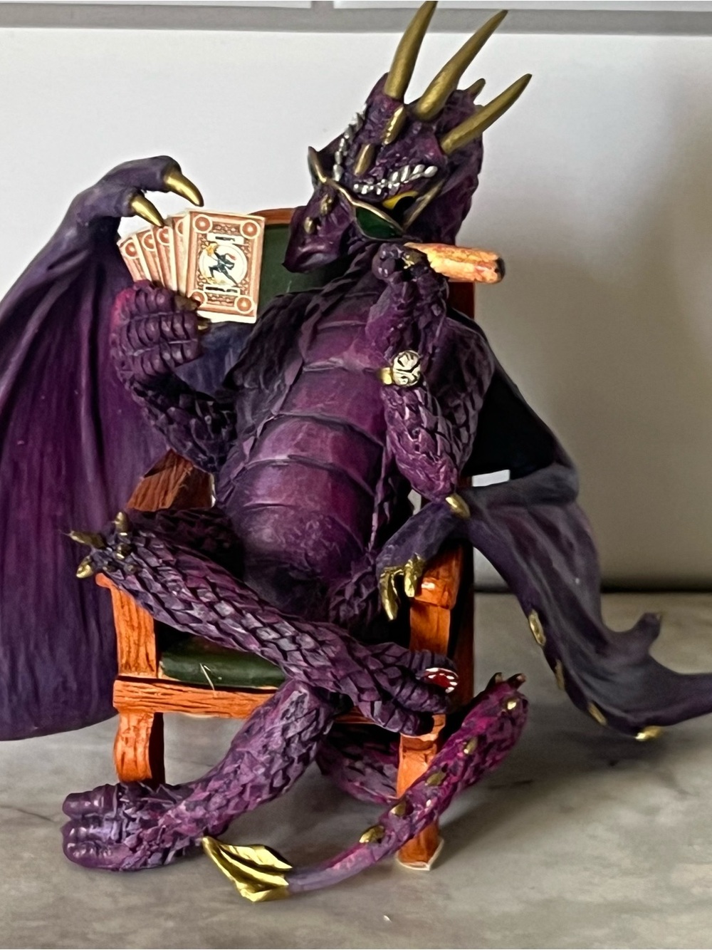 Hamilton Collection Purple Dragon Figurine | Poker Face Ace